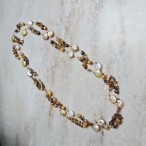 😍Pearl Necklace w/ Coin & Seed Pearls😍NWOT